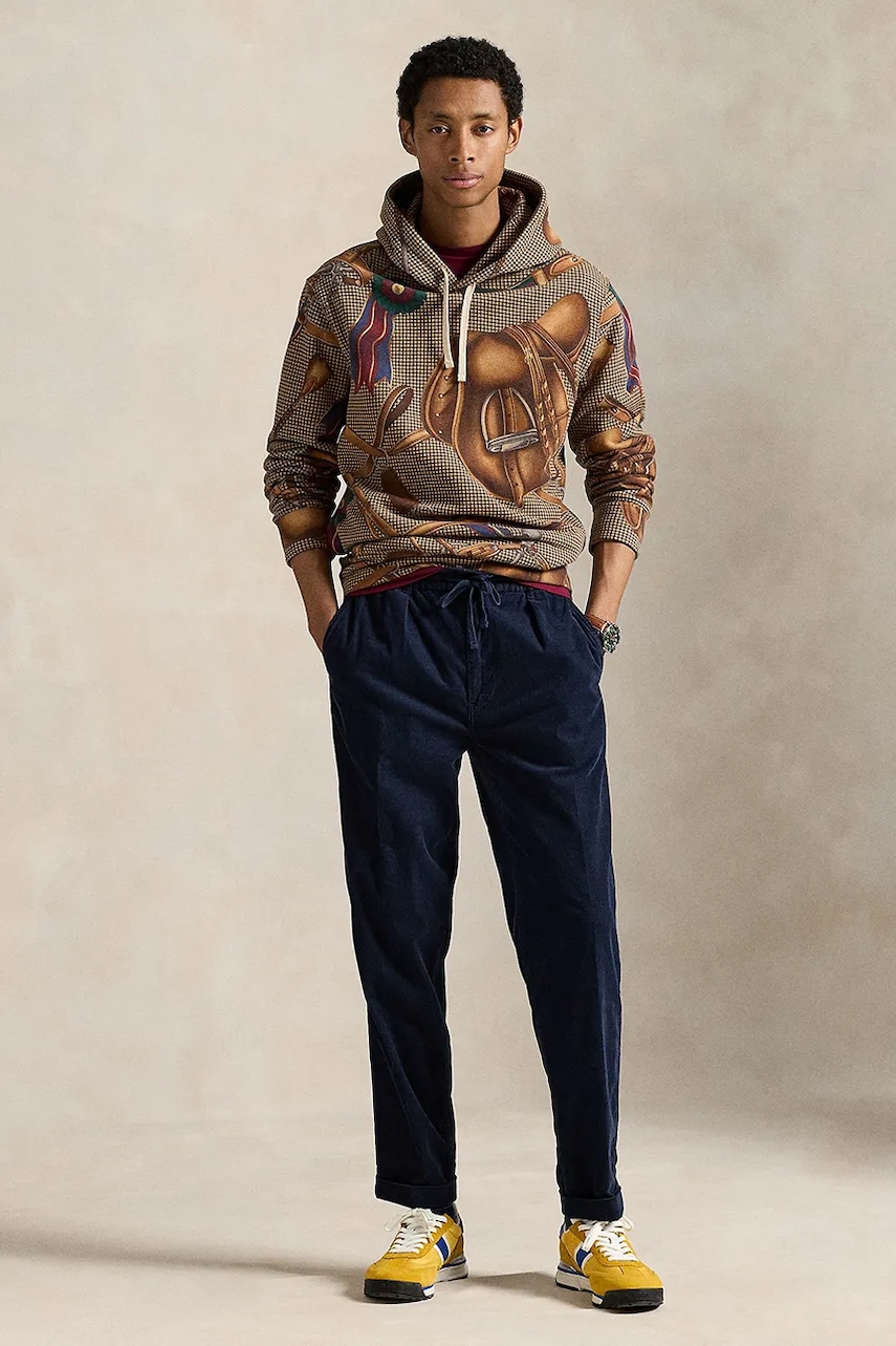 Kalhoty Polo Ralph Lauren pánské, tmavomodrá barva, přiléhavé, 710929457