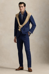 Kalhoty Polo Ralph Lauren pánské, tmavomodrá barva, přiléhavé, 715958495