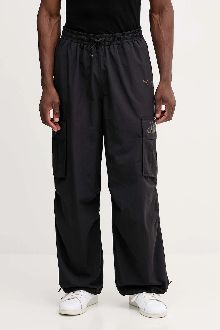 Kalhoty Puma x RIPNDIP pánské, černá barva, 632417