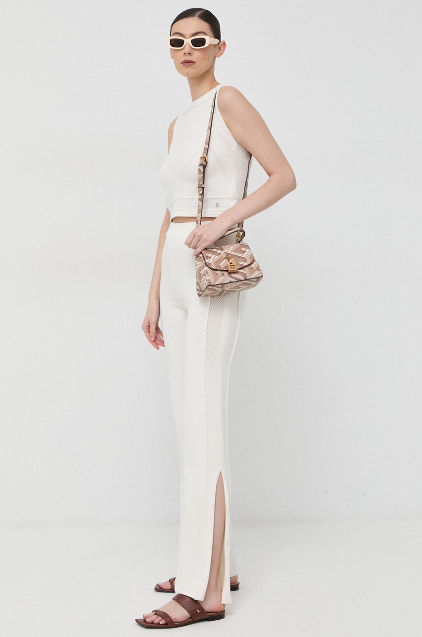 Kalhoty s příměsí hedvábí Guess