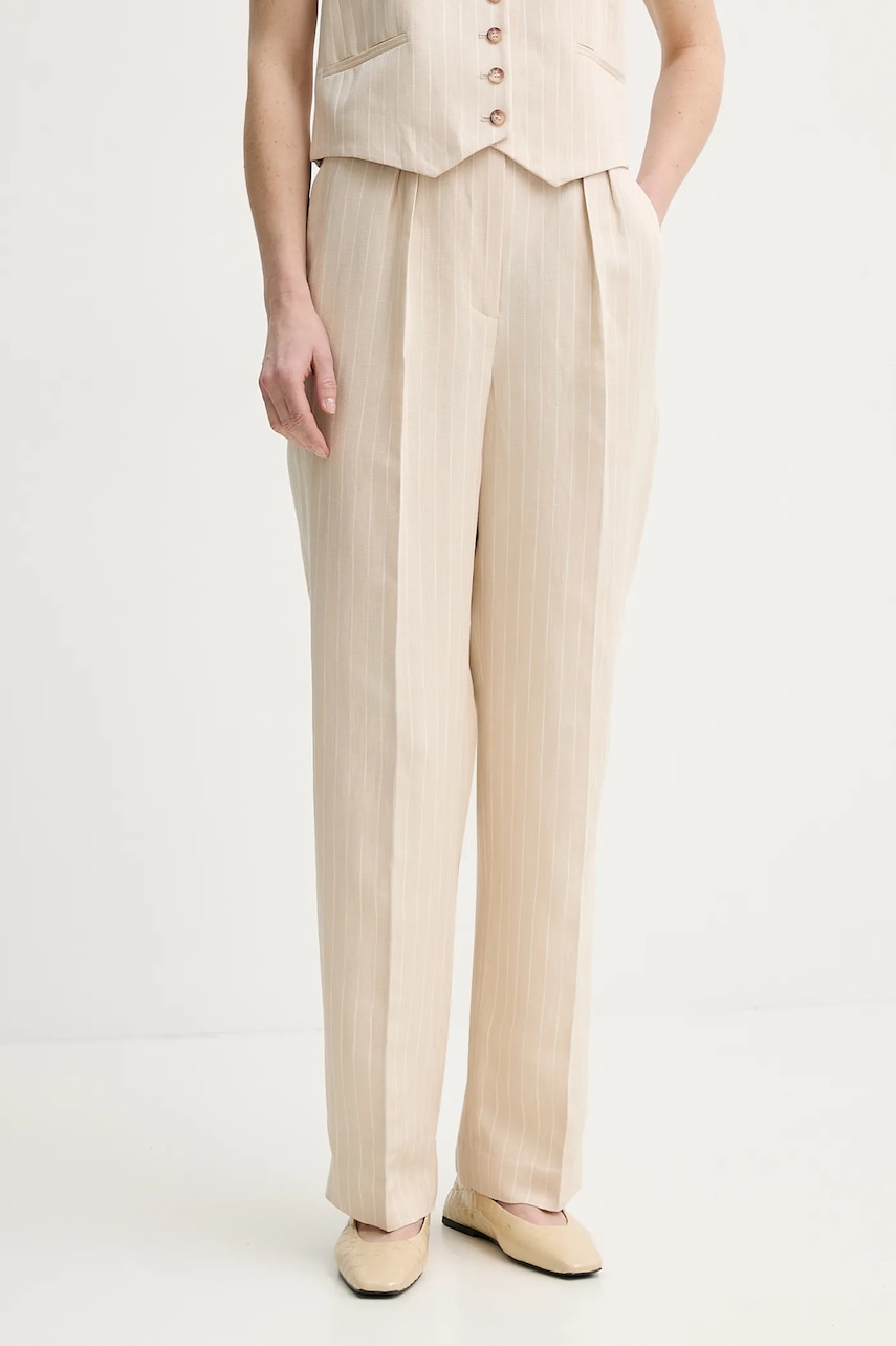 Kalhoty s příměsí lnu BA&SH PEANUT