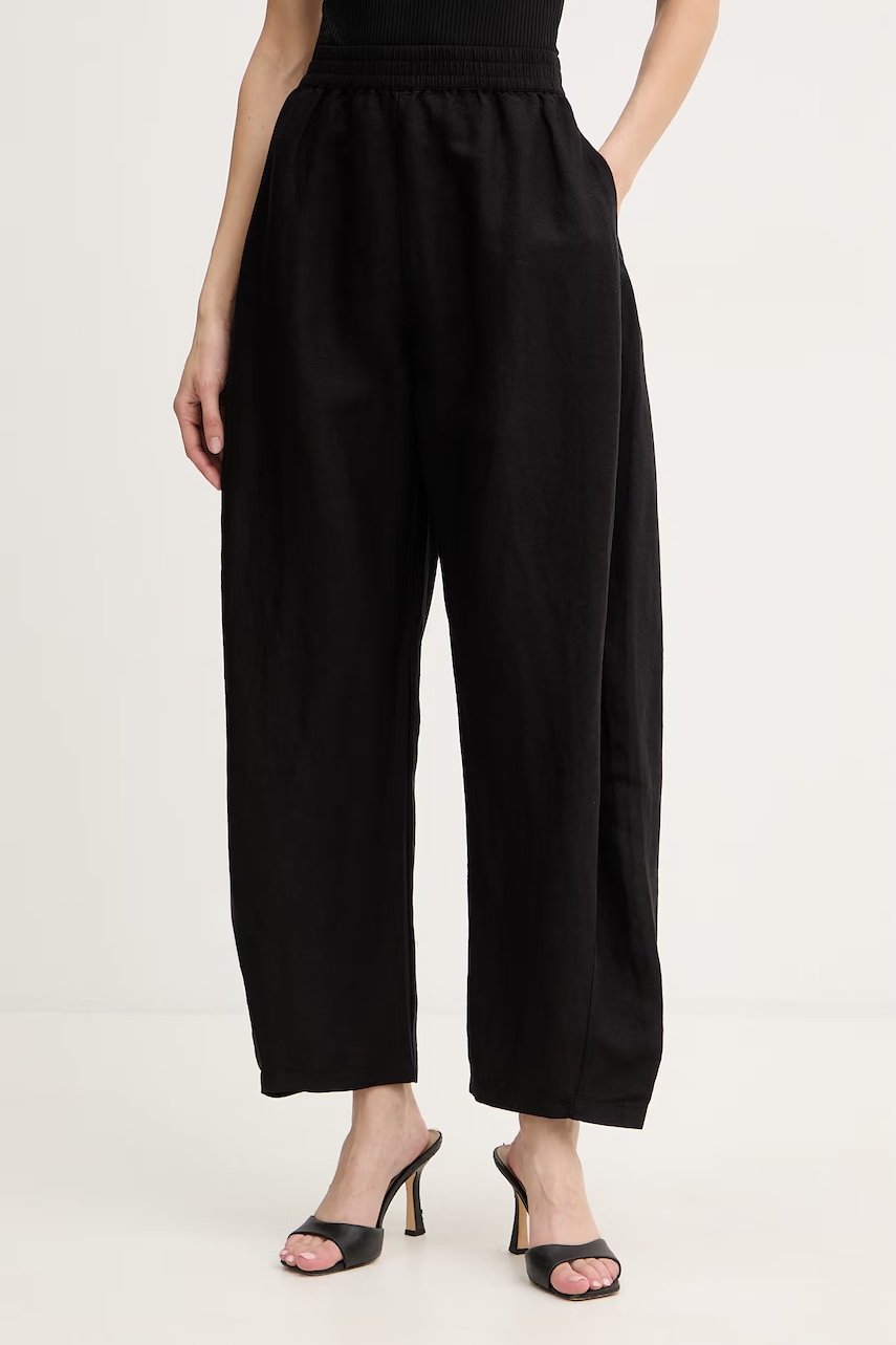 Kalhoty s příměsí lnu BOSS Orange C Talinen