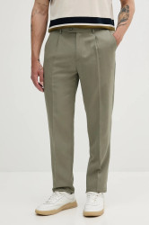 Kalhoty s příměsí lnu Marciano by Guess MAX pánské, zelená barva, 5GHB17 2310Z