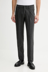 Kalhoty s příměsí vlny Marc O'Polo šedá barva, 530022110134