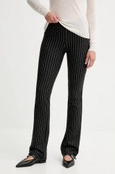 Kalhoty Sessun dámské, černá barva, medium waist, 25107035