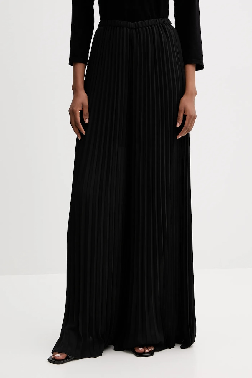 Kalhoty Silvian Heach BOHI dámské, černá barva, široké, high waist, GPA25317PA