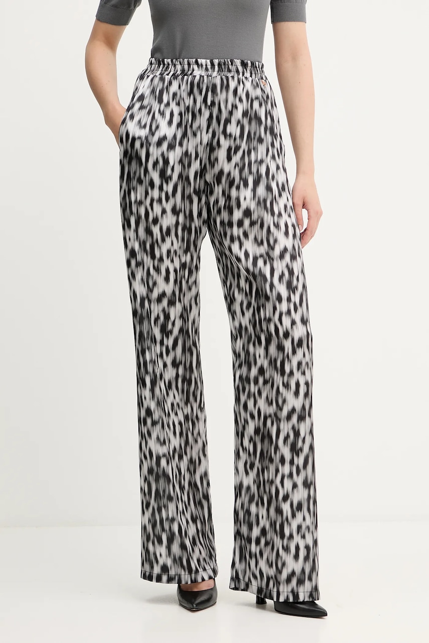 Kalhoty Silvian Heach LEGABIO dámské, černá barva, široké, high waist, GPA25570PA