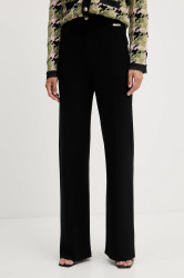 Kalhoty Silvian Heach SCHOOFS dámské, černá barva, široké, high waist, GPA25290PA