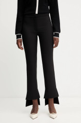 Kalhoty Simona Corsellini dámské, černá barva, medium waist, A25CPPA00701