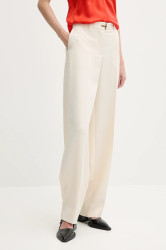 Kalhoty Stine Goya dámské, béžová barva, široké, high waist, SG-SS25-P082-2347