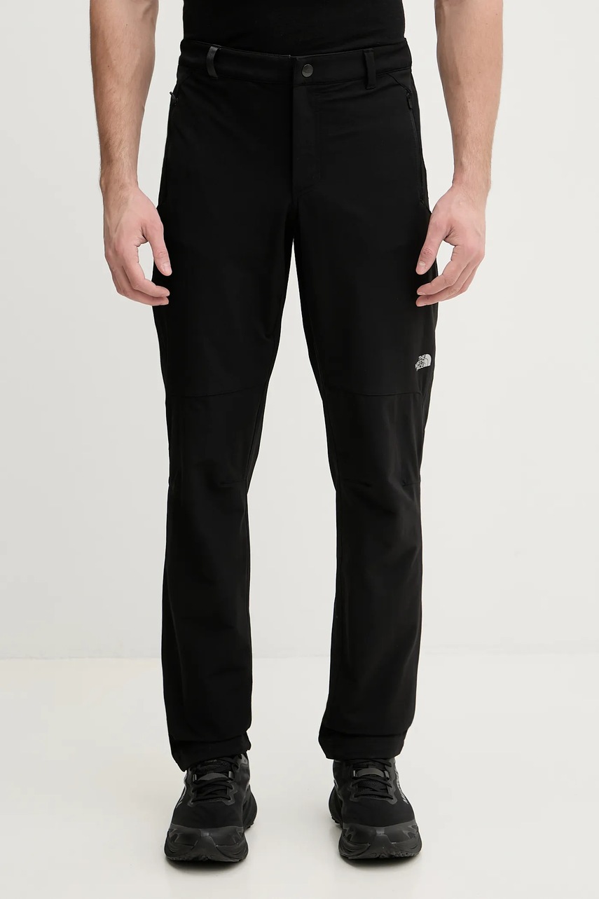 Kalhoty The North Face Quest Softshell Pant černá barva, jednoduché, high waist, NF0A4M774H01