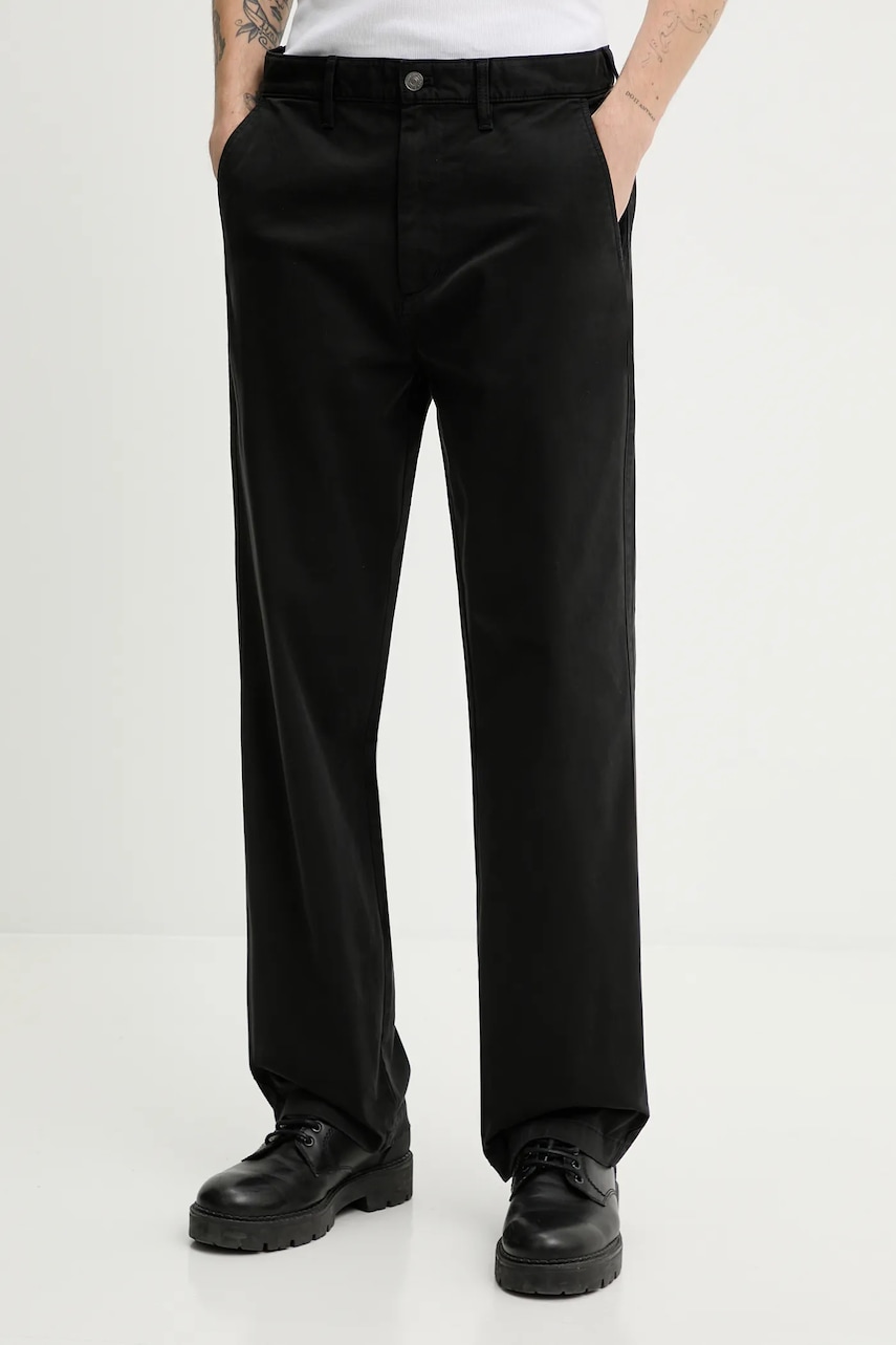 Kalhoty Tommy Jeans pánské, černá barva, DM0DM22649