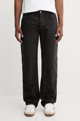 Kalhoty Tommy Jeans pánské, černá barva, ve střihu chinos, DM0DM21703