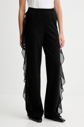 Kalhoty Twinset dámské, černá barva, high waist, 252LI2NCC