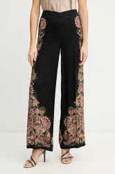 Kalhoty Twinset dámské, černá barva, high waist, 252TP2041