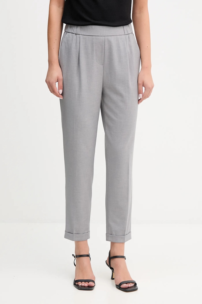 Kalhoty United Colors of Benetton dámské, šedá barva, 4962DF079