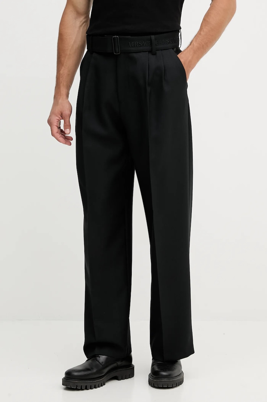 Kalhoty Versace Jeans Couture pánské, černá barva, 79GAA117 N0136