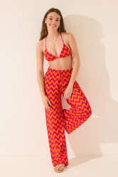 Kalhoty women'secret dámské, růžová barva, široké, high waist, 5549003