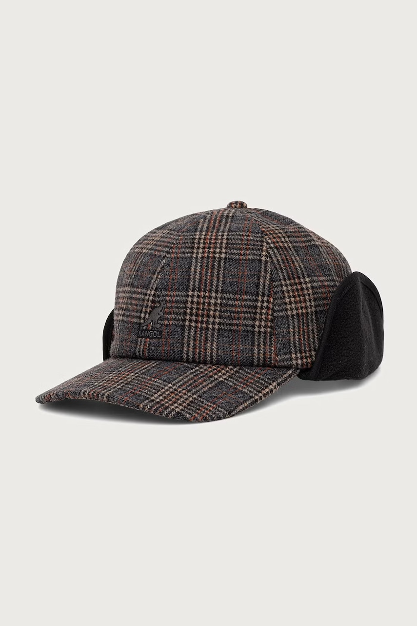 Kangol  kšiltovka pánská s vlnou PLAID EARFLAPS BASEBALL