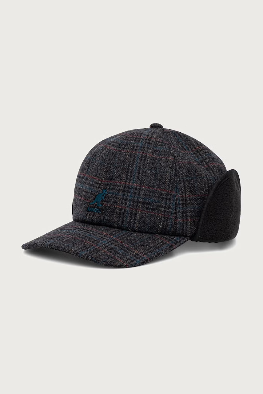 Kangol  kšiltovka pánská s vlnou PLAID EARFLAPS BASEBALL