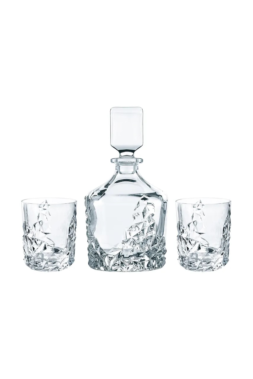 Karafa na whisky se sklenicemi Nachtmann Sculpture Whisky 750 ml / 365 ml 3-pack