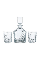 Karafa na whisky se sklenicemi Nachtmann Sculpture Whisky 750 ml / 365 ml 3-pack