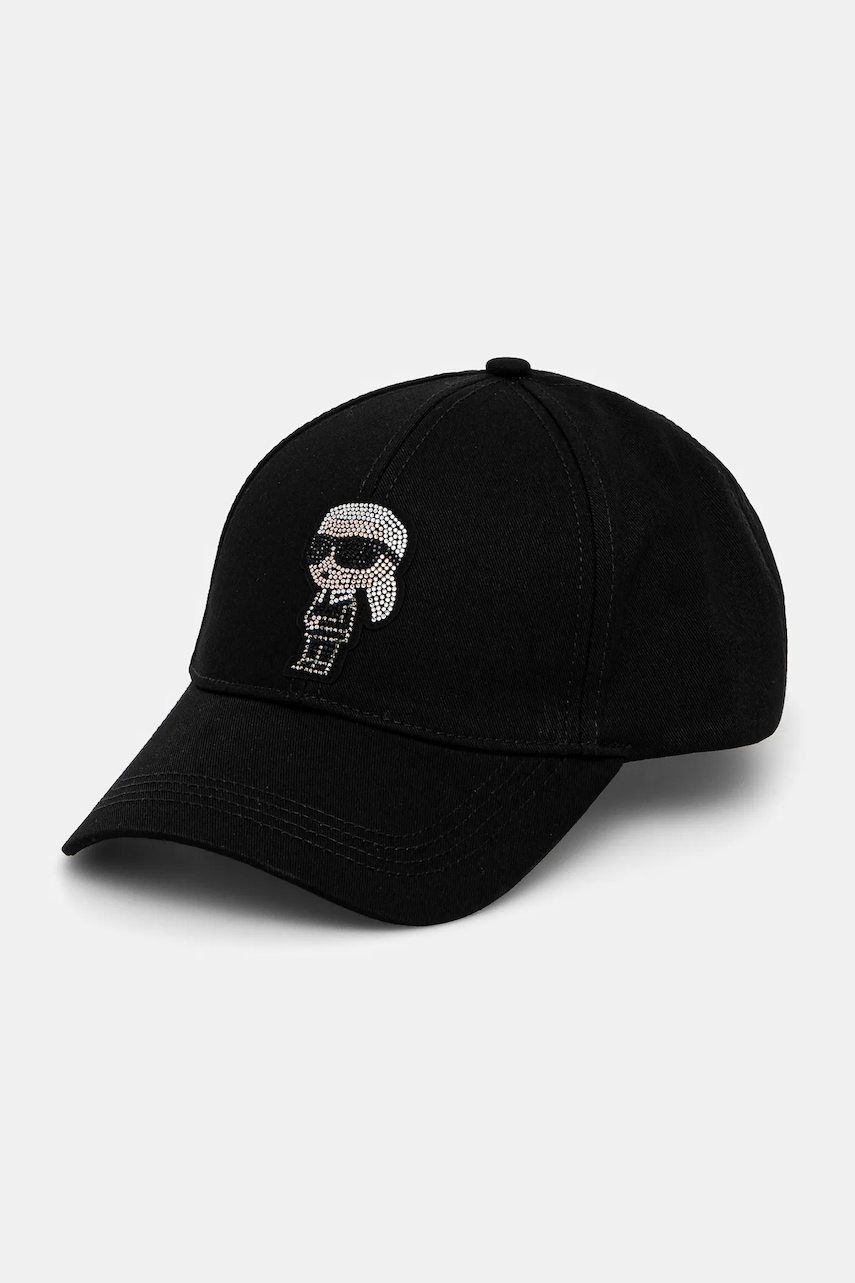 Karl Lagerfeld  Bavlněná baseballová čepice  IKON RHINESTONES