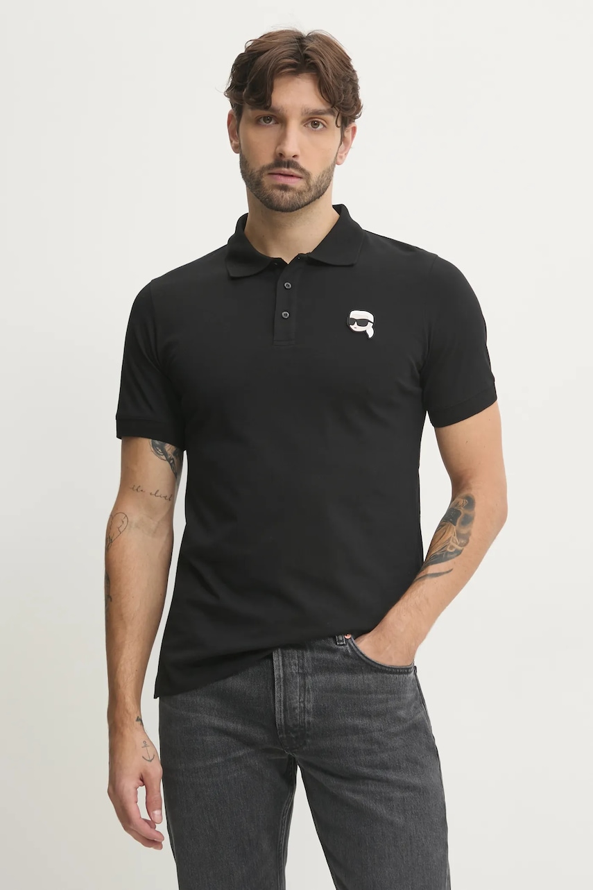 Karl Lagerfeld  Bavlněné polo tričko