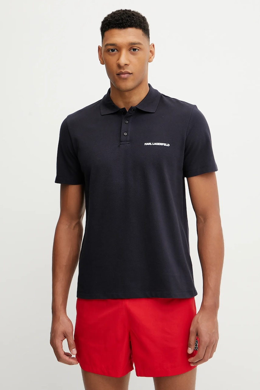 Karl Lagerfeld  Bavlněné polo tričko