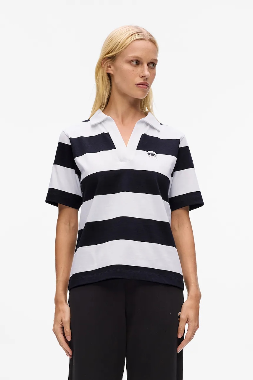 Karl Lagerfeld  Bavlněné polo tričko  IKON