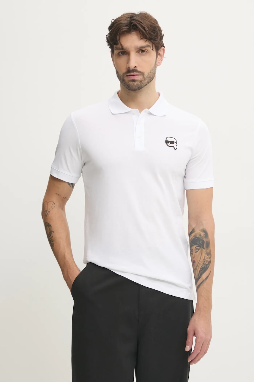 Karl Lagerfeld  Bavlněné polo tričko