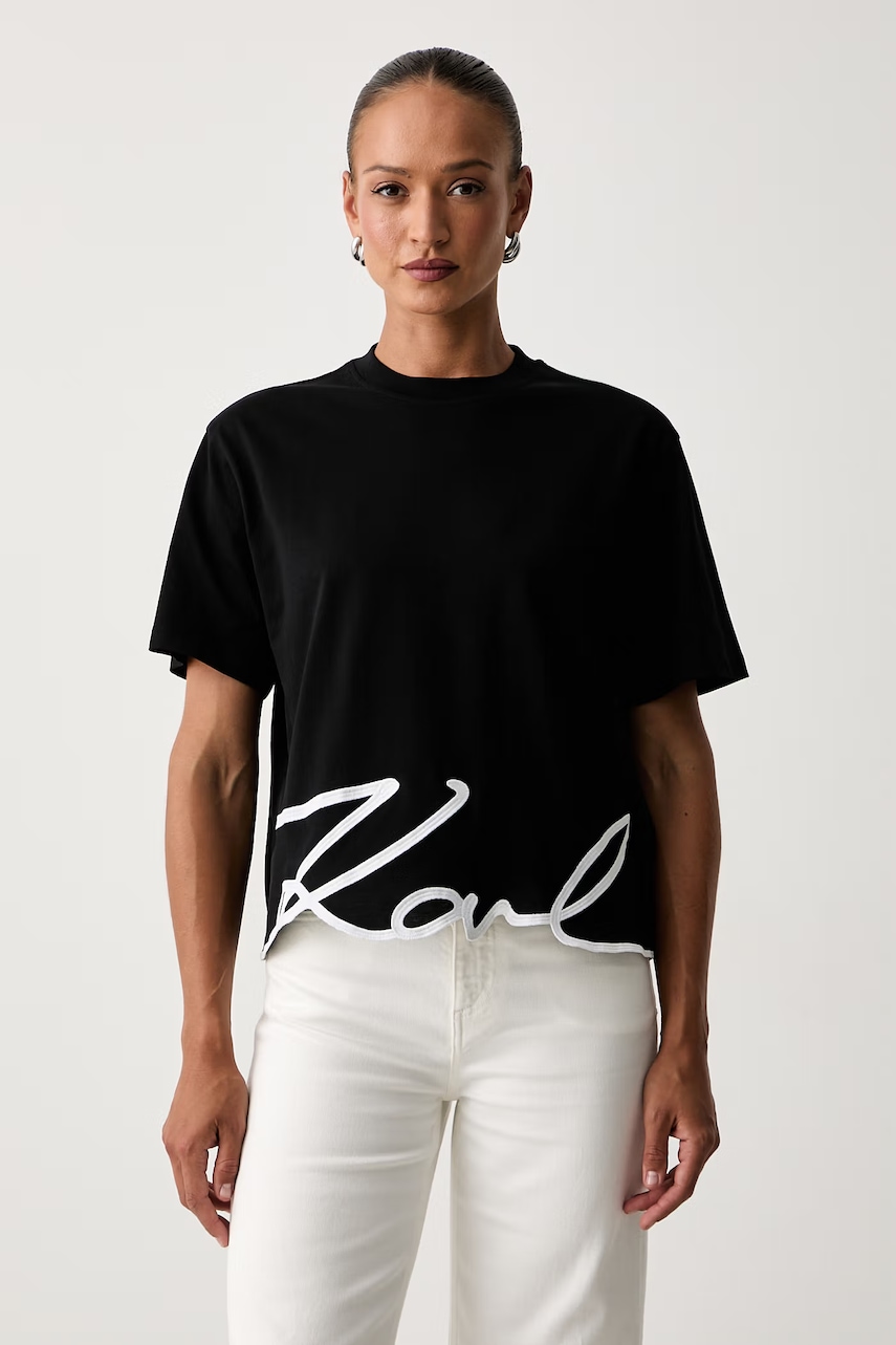 Karl Lagerfeld  Bavlněné tričko  KARL SIGNATURE