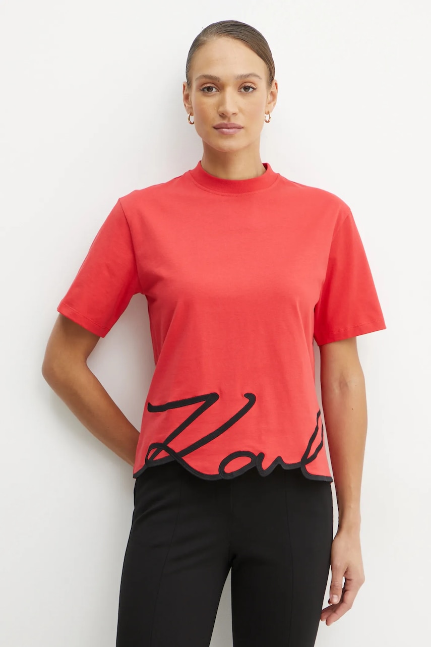 Karl Lagerfeld  Bavlněné tričko  KARL SIGNATURE