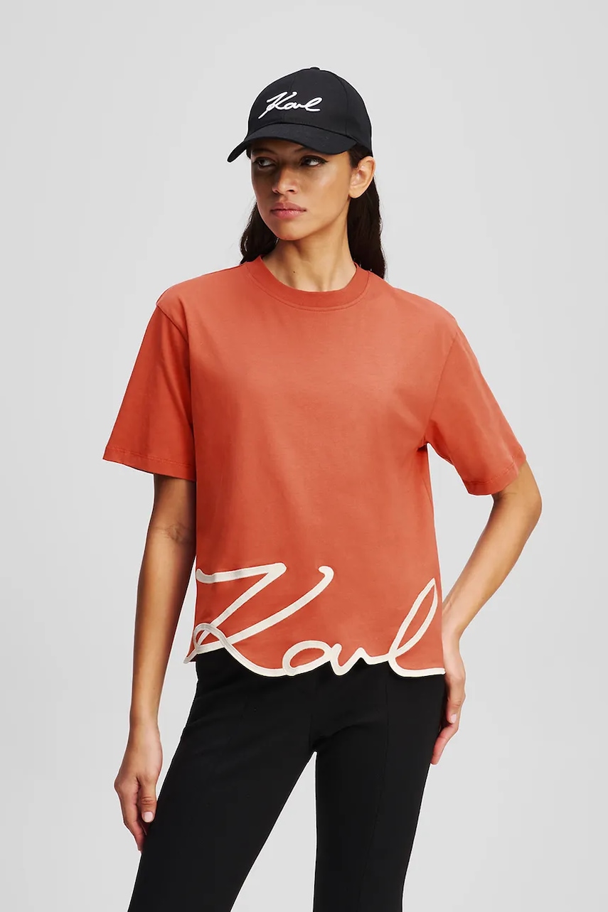 Karl Lagerfeld  Bavlněné tričko  KARL SIGNATURE
