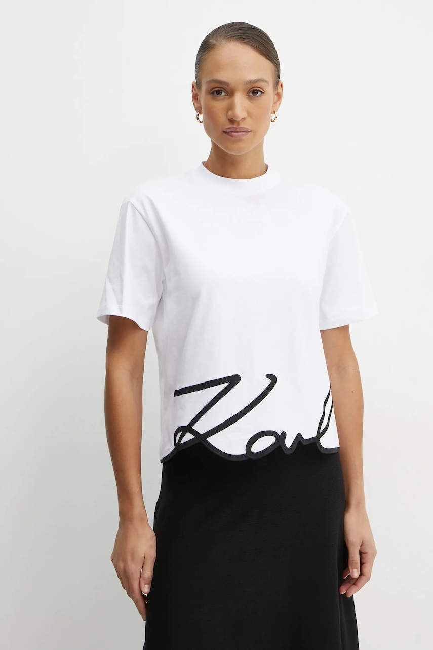 Karl Lagerfeld  Bavlněné tričko  KARL SIGNATURE