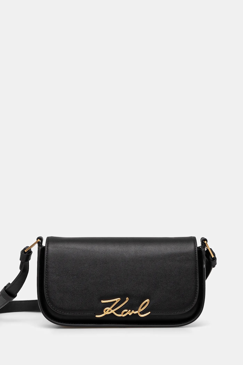 Karl Lagerfeld  crossbody kabelka dámská kožená K/SIGNATURE