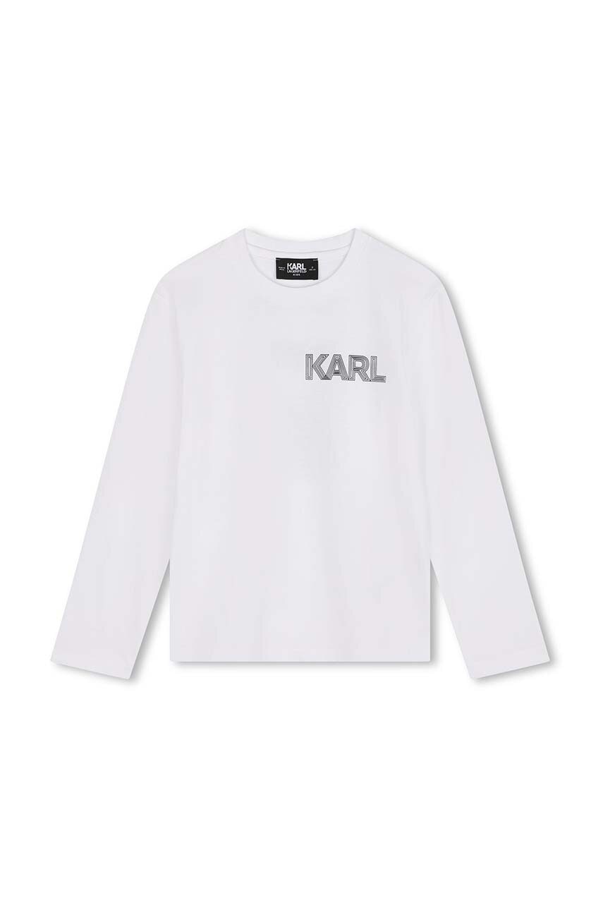 Karl Lagerfeld  Dětské bavlněné tričko s dlouhým rukávem