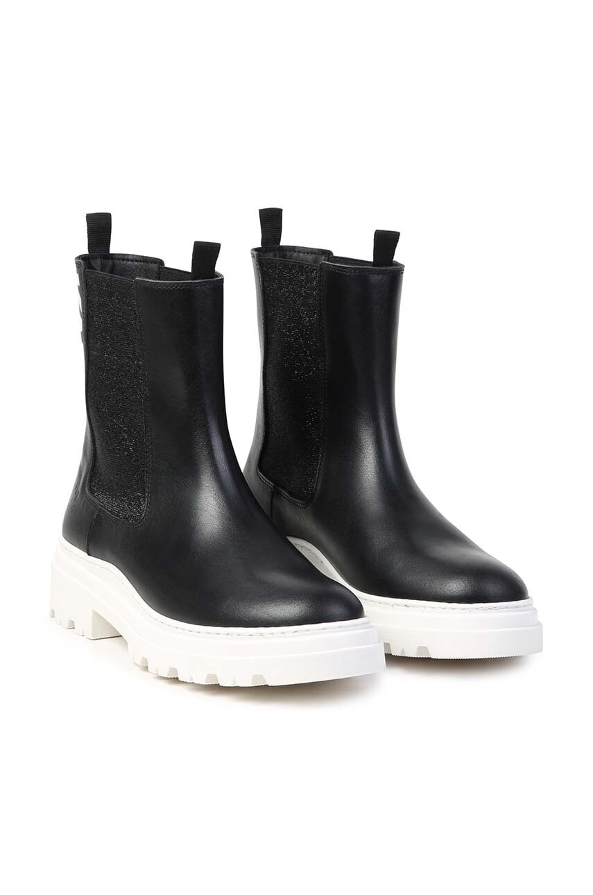 Karl Lagerfeld  Dětské kožené kotníkové boty