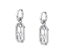 Karl Lagerfeld Fashion visací náušnice z oceli Crystals KLAYC46