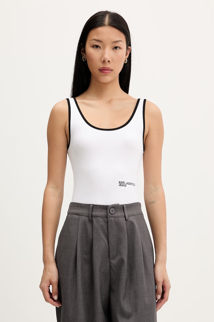 Karl Lagerfeld Jeans  dámský top s bavlnou