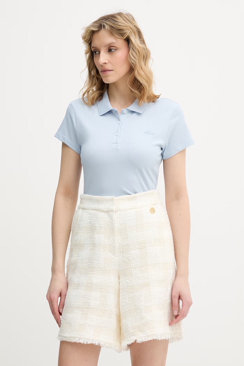 Karl Lagerfeld polo dámské bavlněné s elastanem