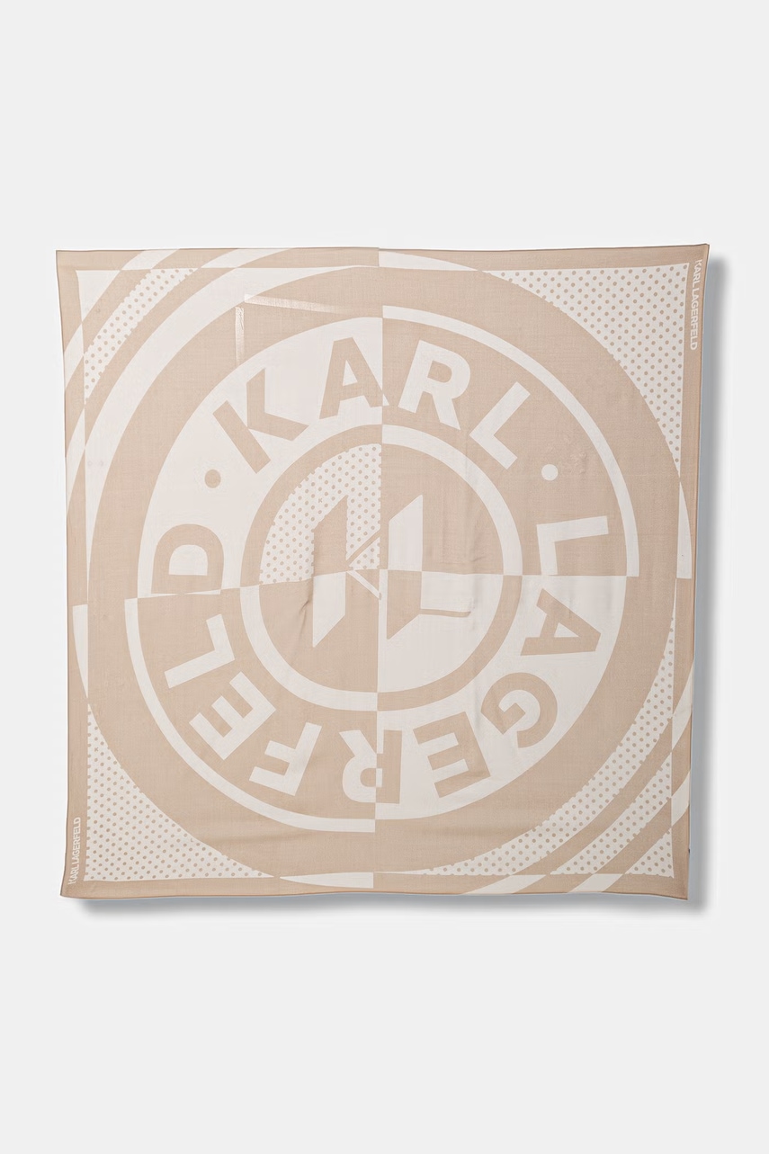 Karl Lagerfeld šátek dámský s příměsí hedvábí K/CIRCLE