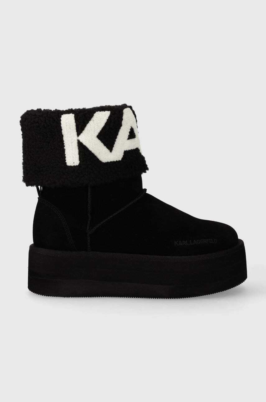 Karl Lagerfeld  Semišové sněhule  THERMO