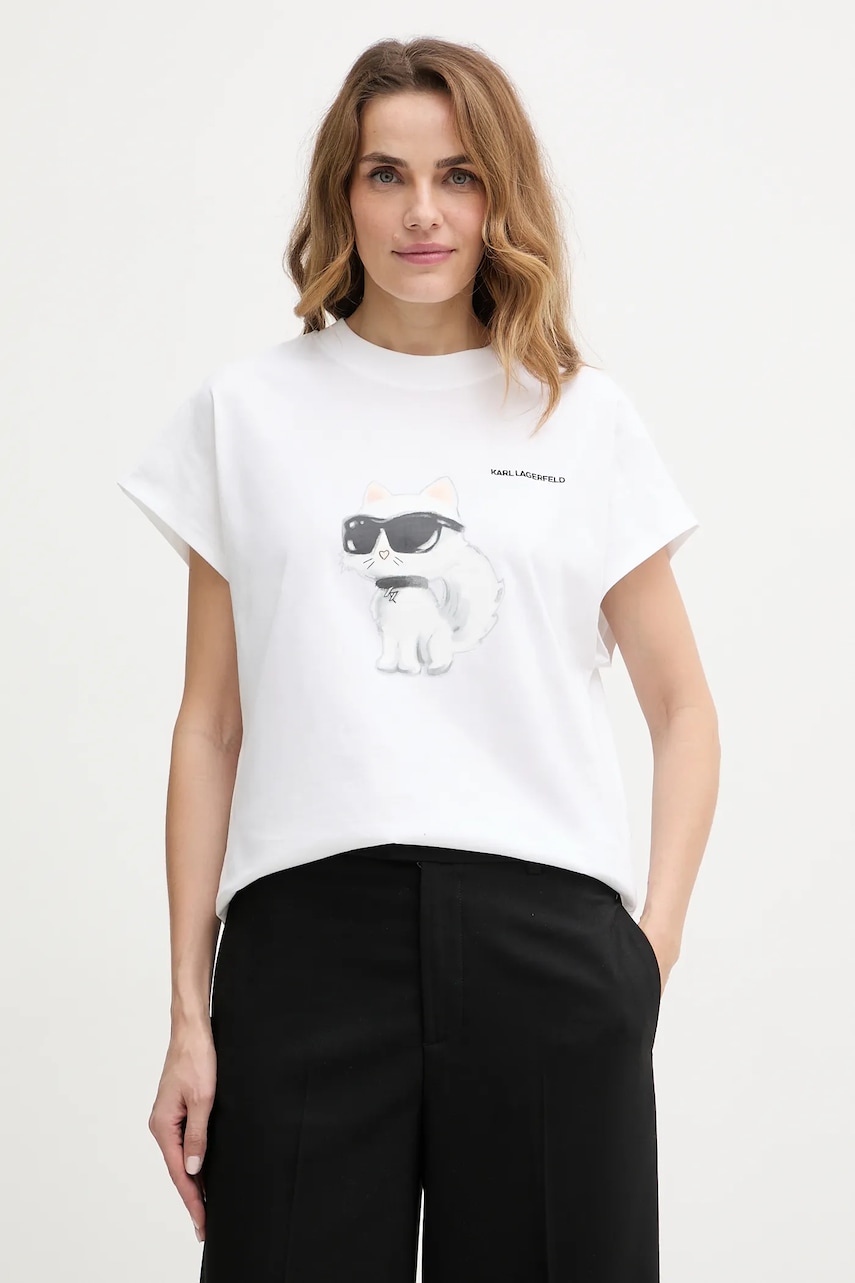 Karl Lagerfeld  tričko dámské bavlněné IKON AQUARELLE