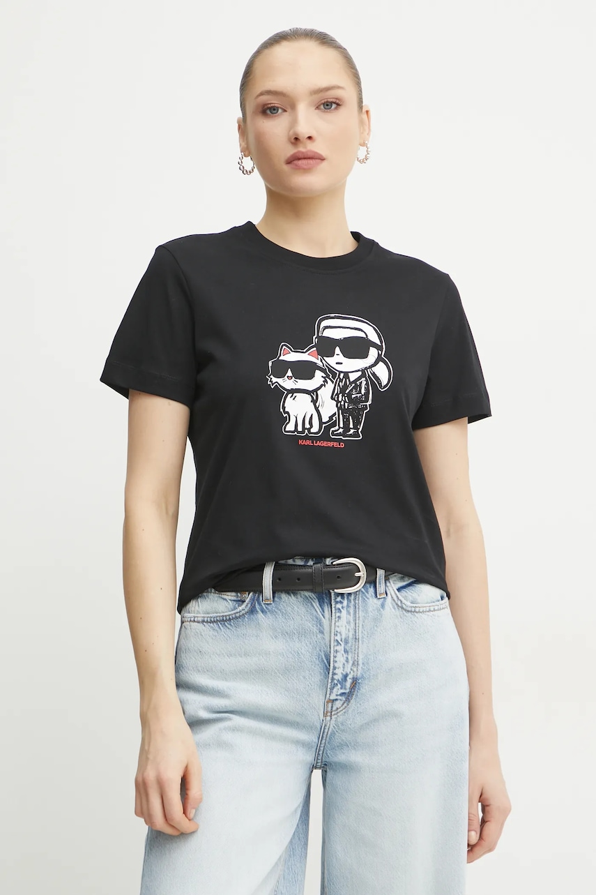 Karl Lagerfeld  tričko dámské bavlněné IKON SKETCH