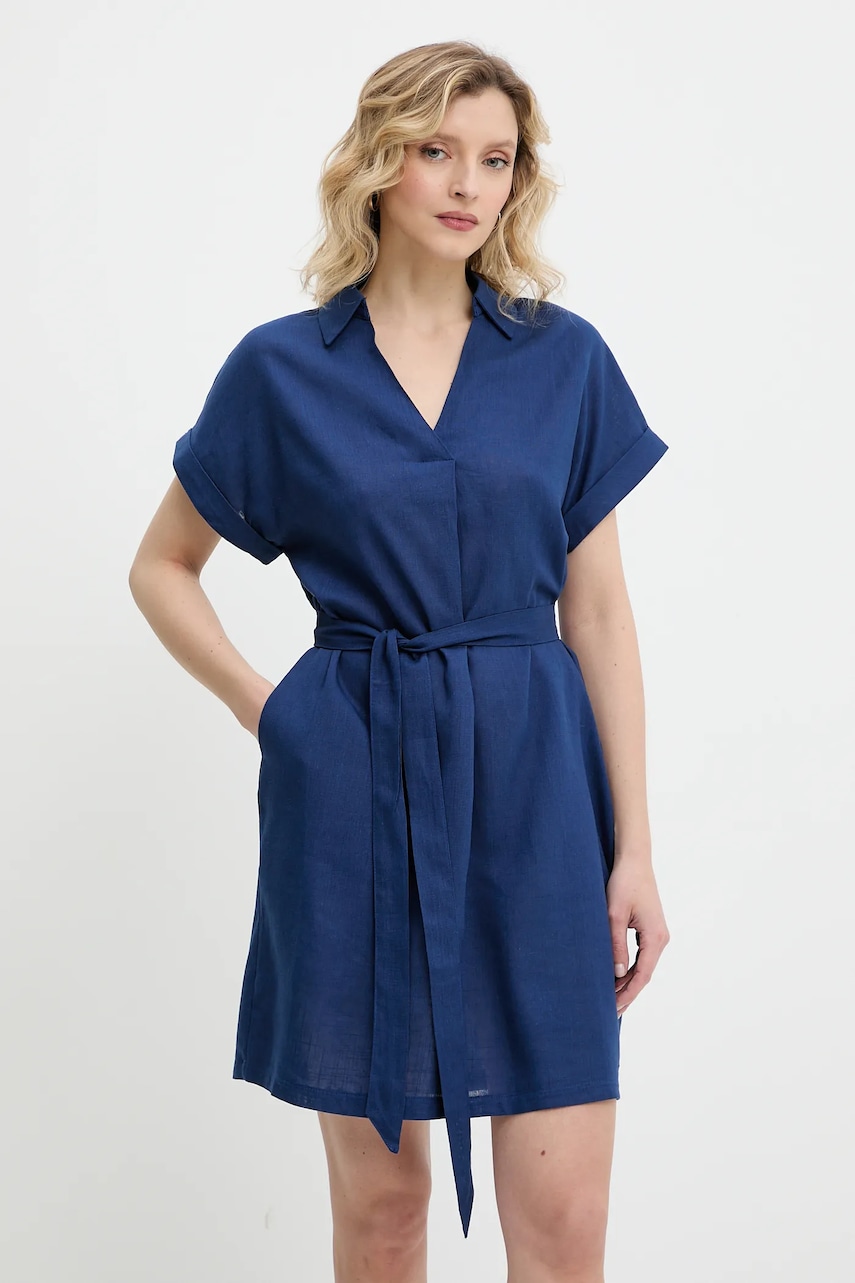 Kašmírové šaty Answear.LAB tmavomodrá barva, mini