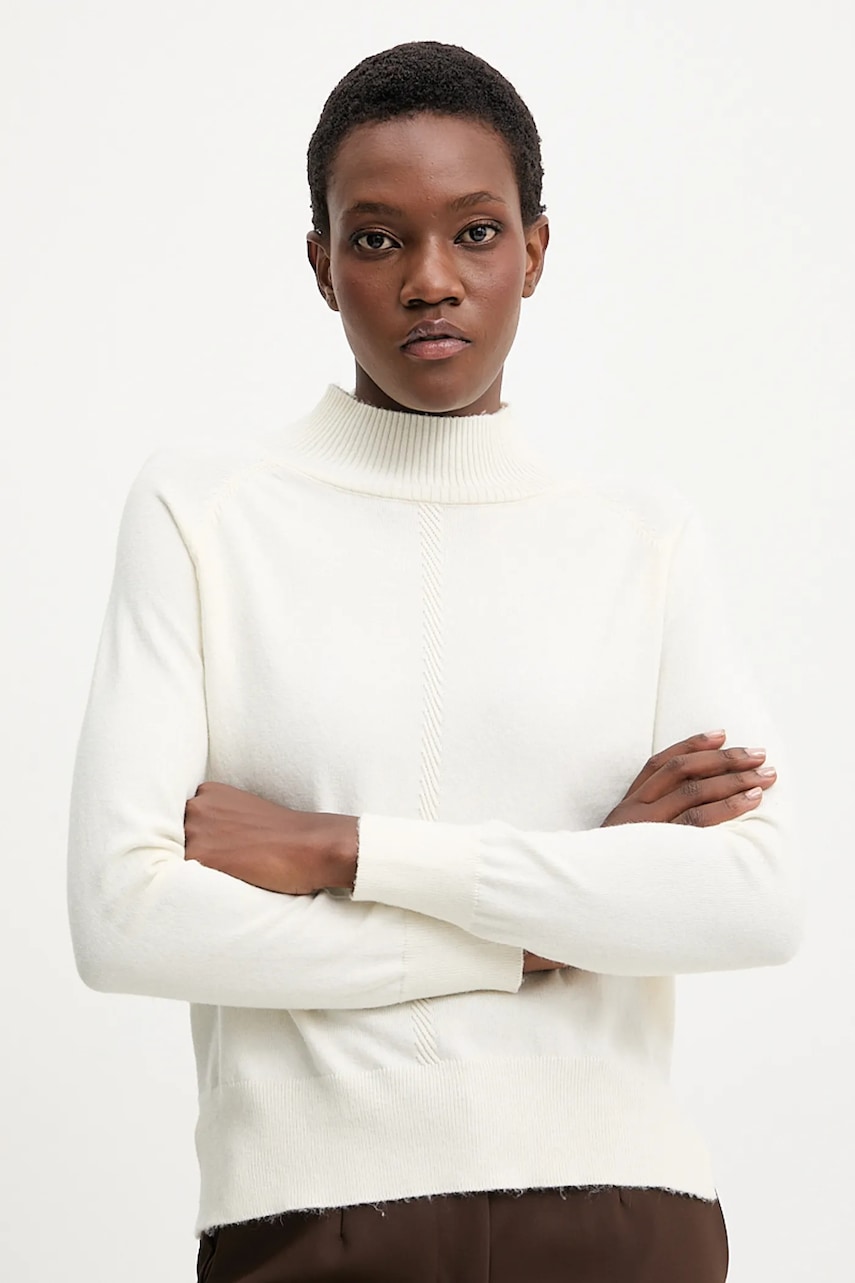 Kašmírový svetr Answear.LAB dámský, béžová barva, s golfem