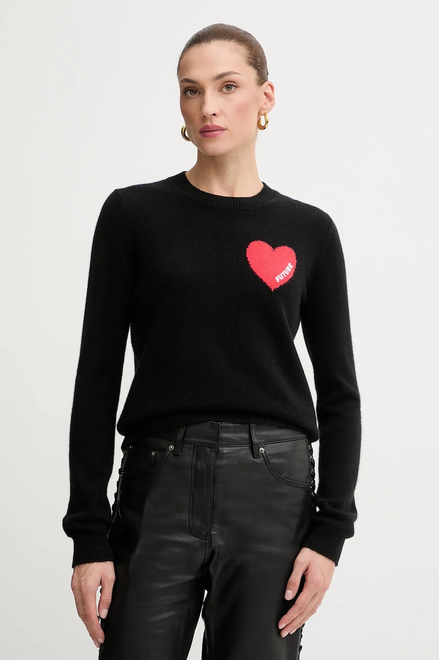 Kašmírový svetr FROM FUTURE dámský, růžová barva, WPR01195