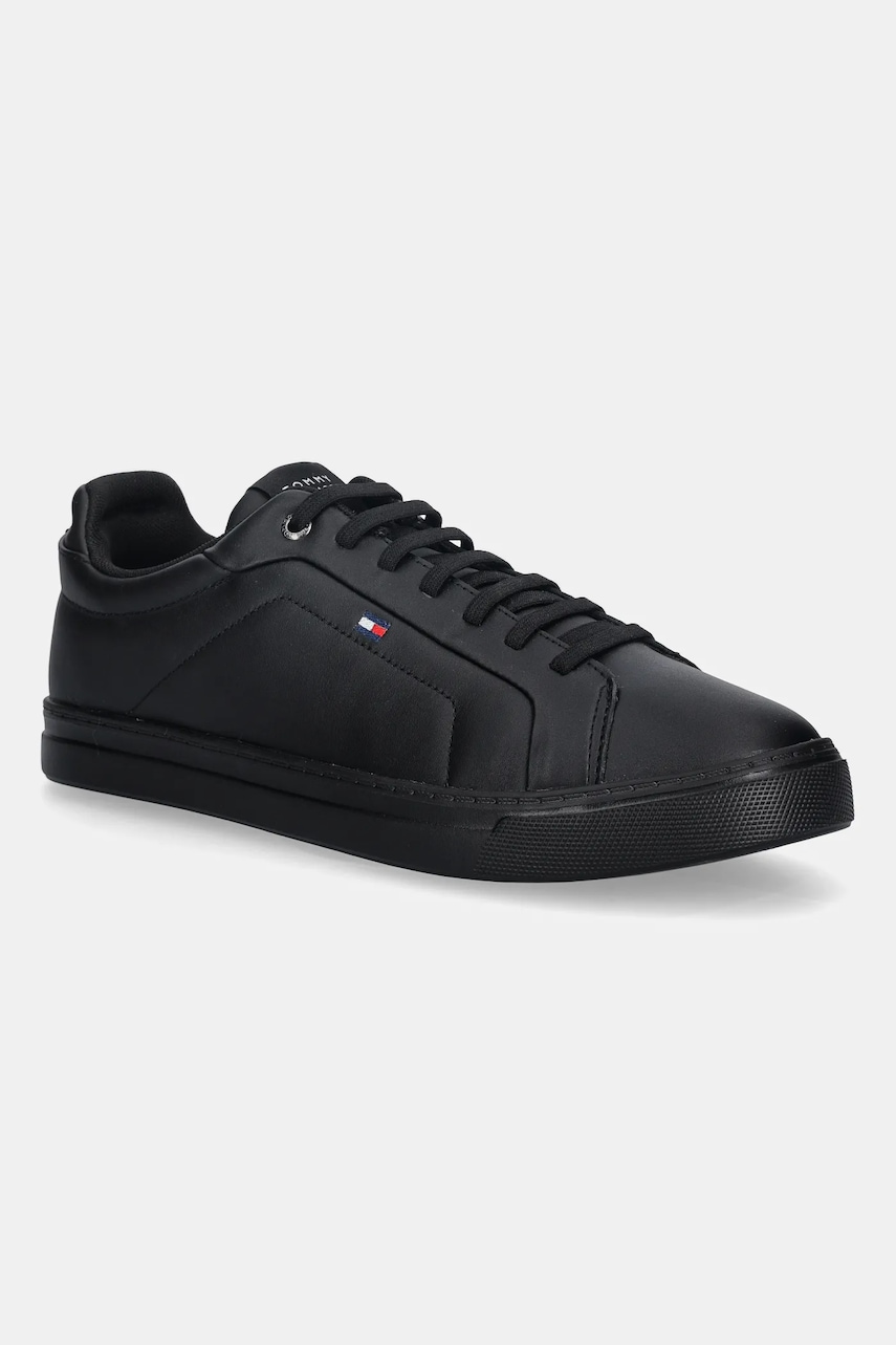Kecky Tommy Hilfiger ICON COURT LIGHT ESS pánské, černá barva, FM0FM05678