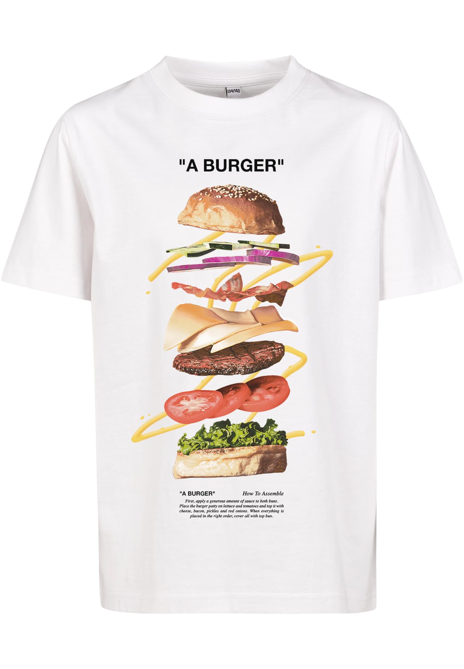 Kids A Burger Tee bílé